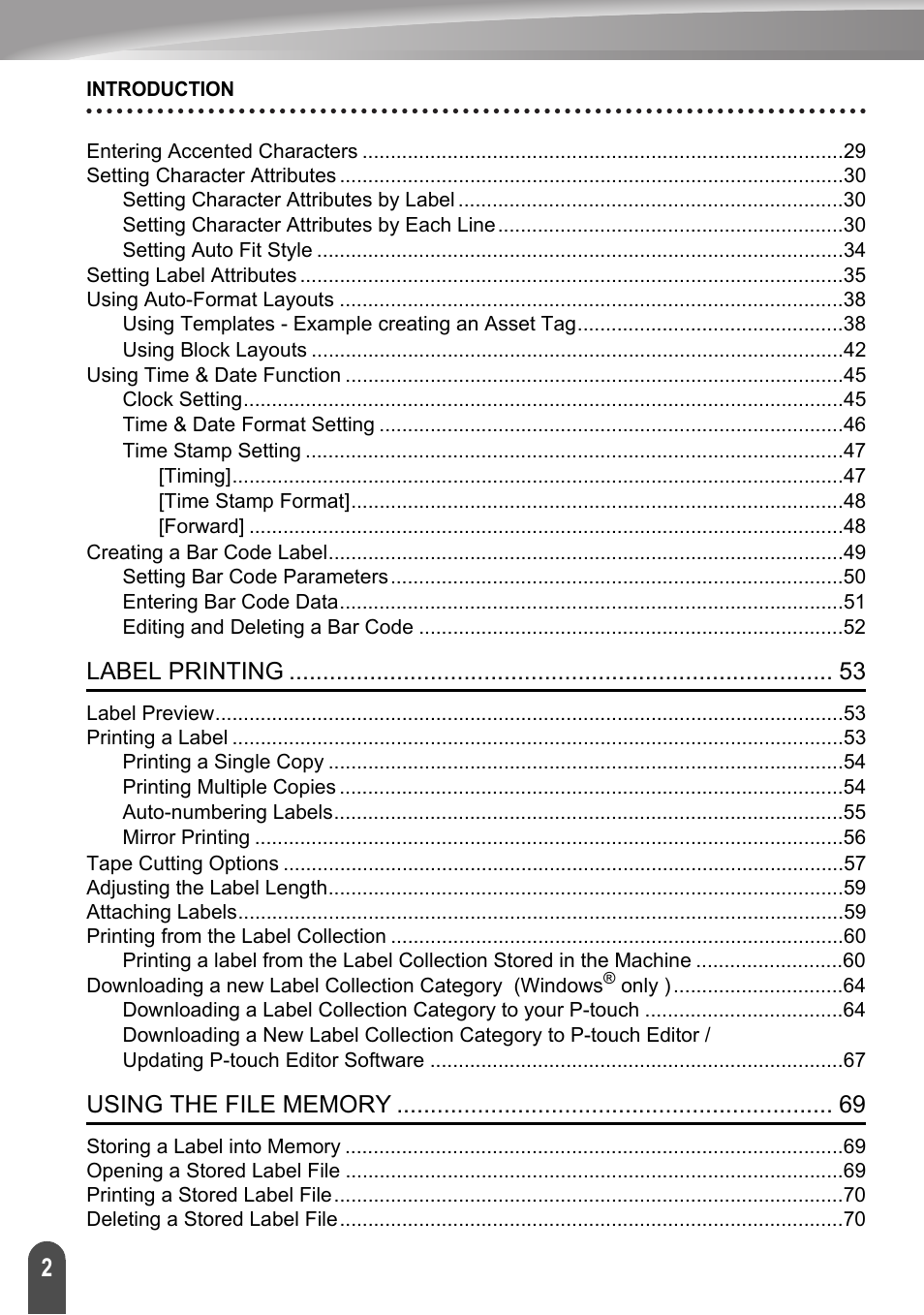Label printing | Brother LW6091001 User Manual | Page 6 / 84