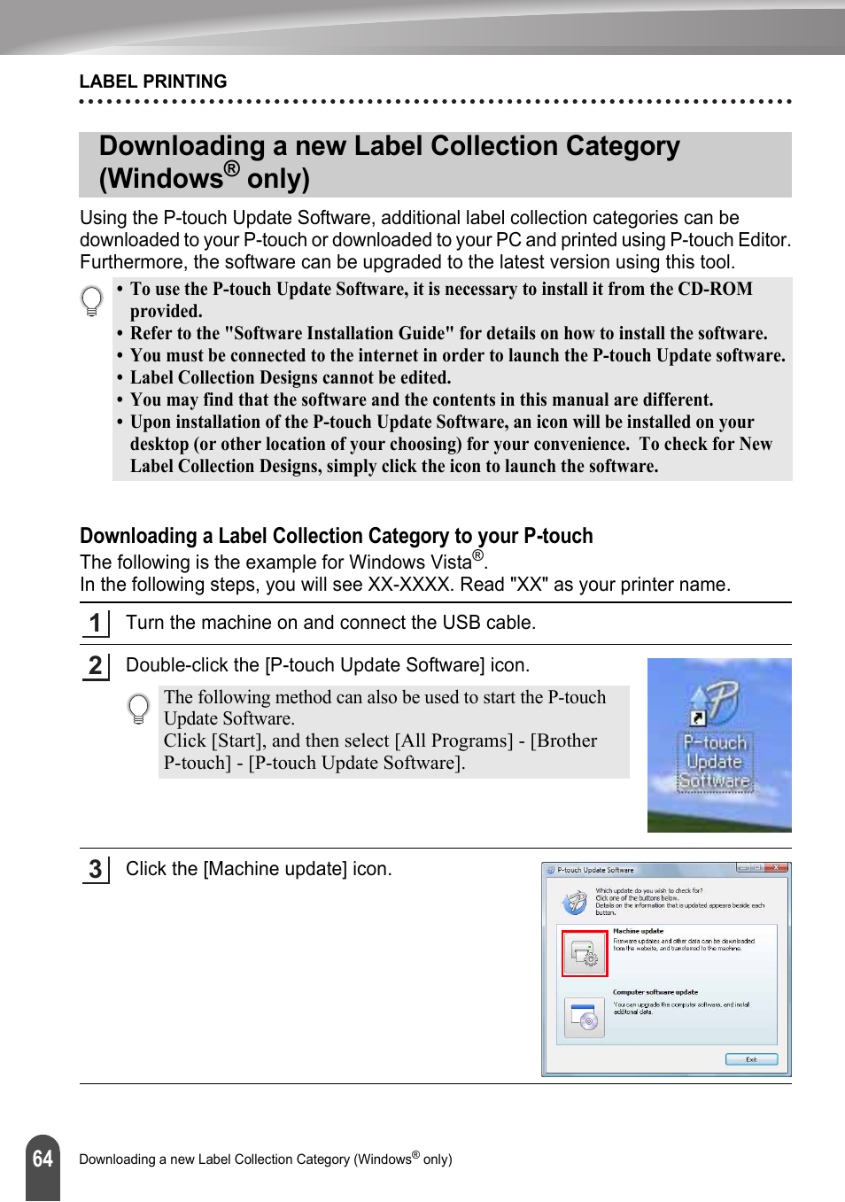 Only ), Only) | Brother LW6091001 User Manual | Page 68 / 84