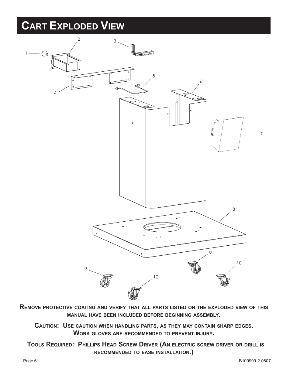 Xploded | Broilmaster PC2CART-1 User Manual | Page 6 / 12