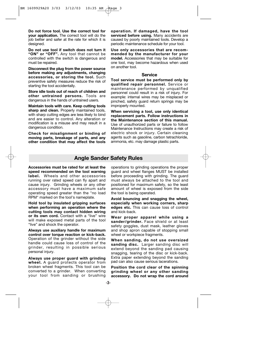 Angle sander safety rules | Bosch 1752 User Manual | Page 3 / 32