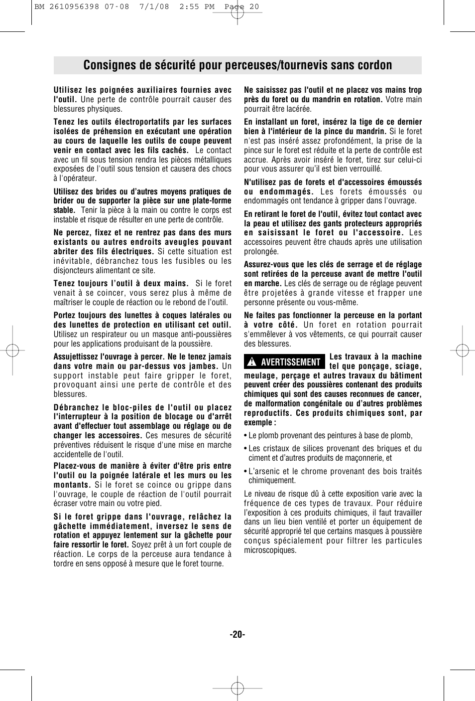 Bosch 37614 User Manual | Page 20 / 52