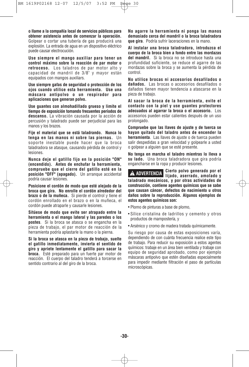 Bosch 11250VSRD User Manual | Page 30 / 44