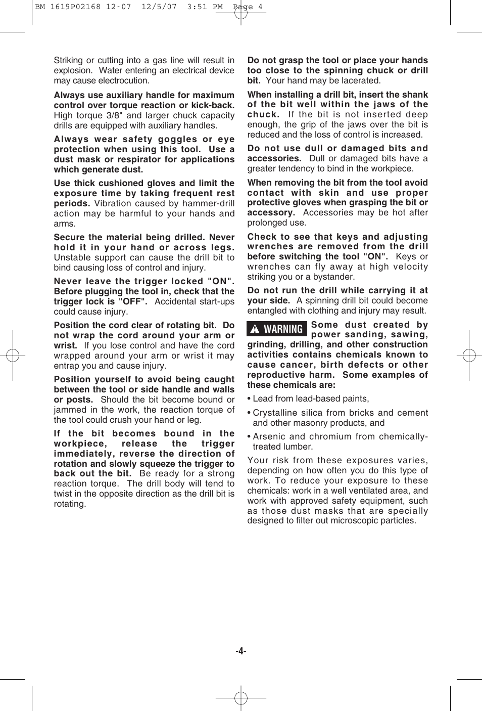Bosch 11250VSRD User Manual | Page 4 / 44
