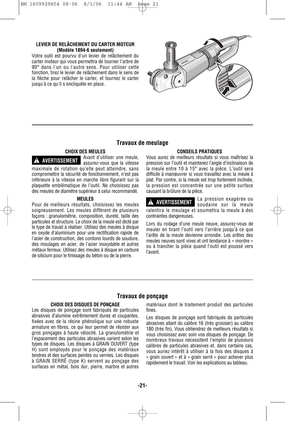 Bosch 1894-6 User Manual | Page 21 / 36