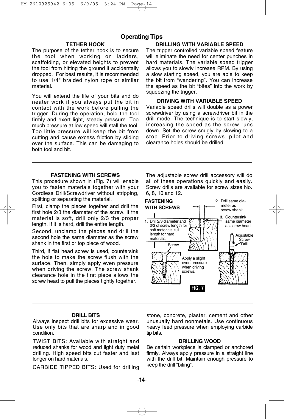 Operating tips | Bosch 33614 User Manual | Page 14 / 52