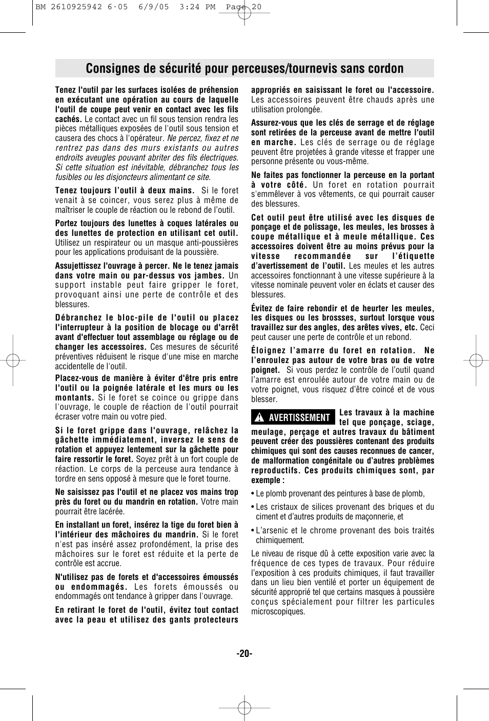 Bosch 33614 User Manual | Page 20 / 52