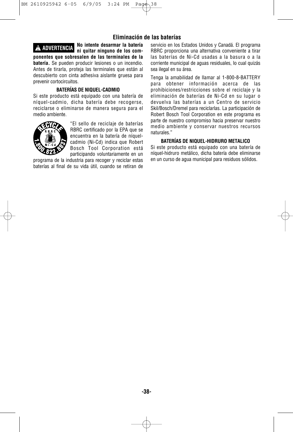 Bosch 33614 User Manual | Page 38 / 52