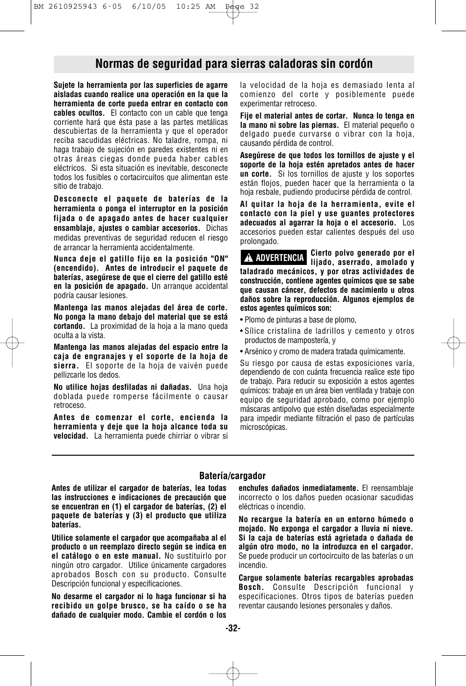 Bosch 52318 User Manual | Page 32 / 44
