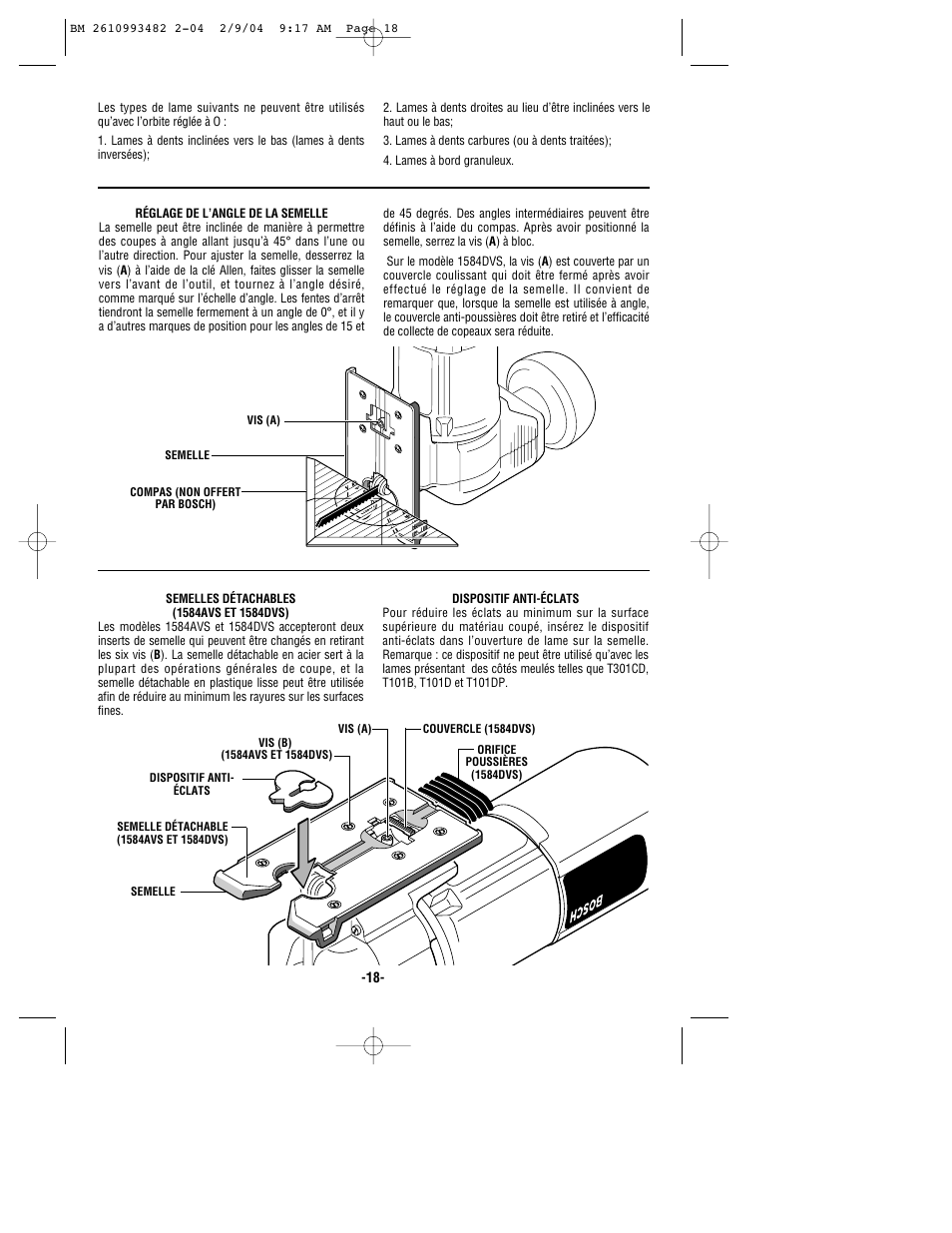 Bosch 1584VS User Manual | Page 18 / 32