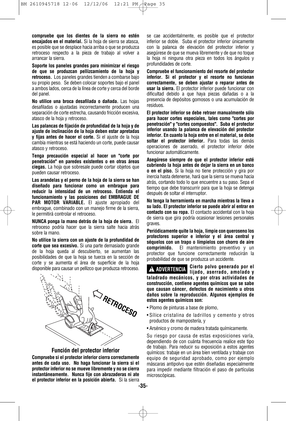 Ret ro ces o | Bosch 1671 User Manual | Page 35 / 48