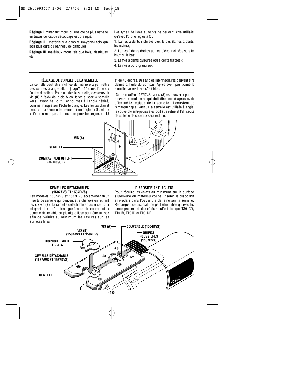 Bosch 1587DVS User Manual | Page 18 / 32