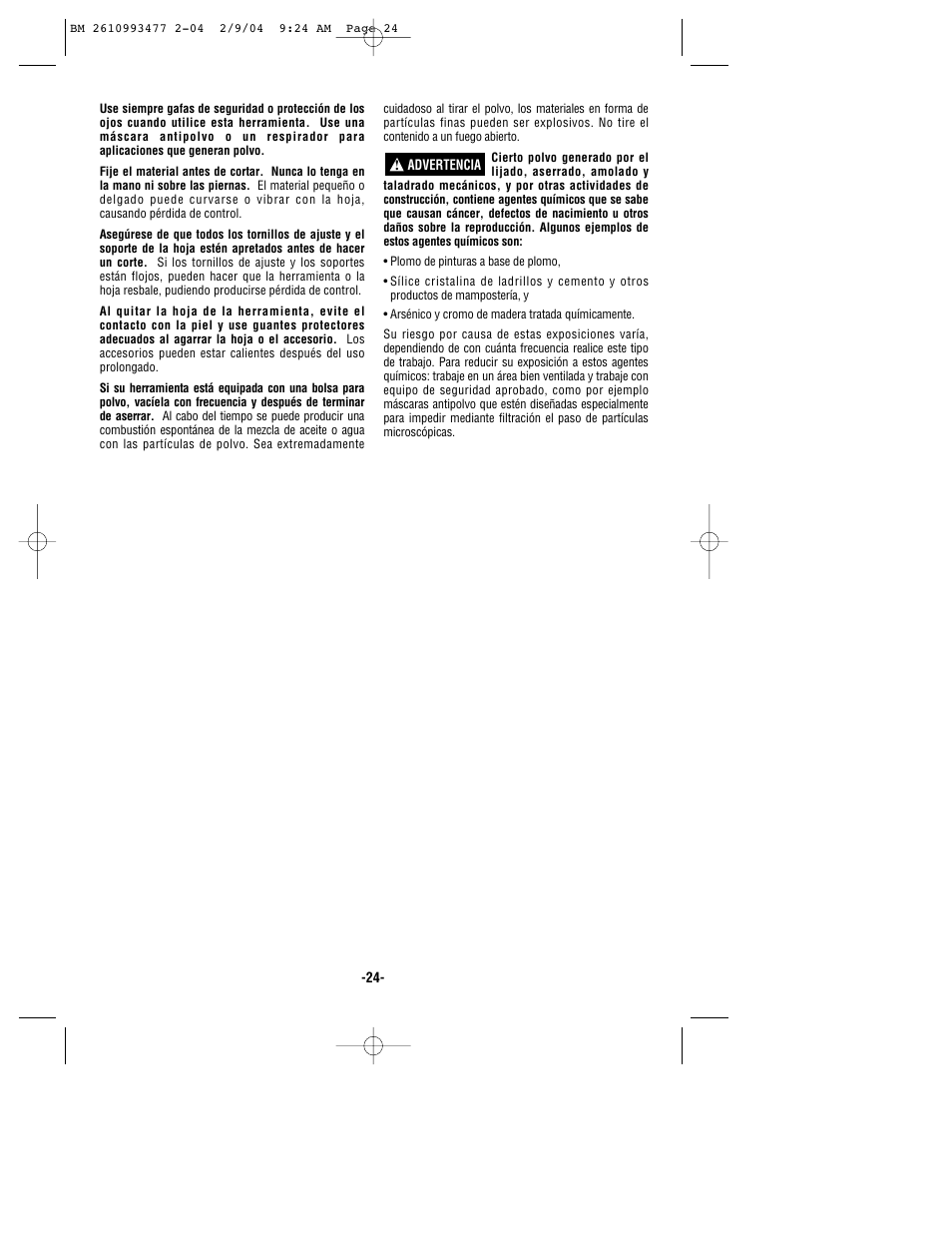 Bosch 1587DVS User Manual | Page 24 / 32