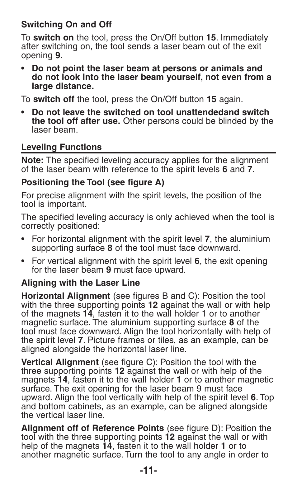 Bosch GPLL5 User Manual | Page 11 / 36