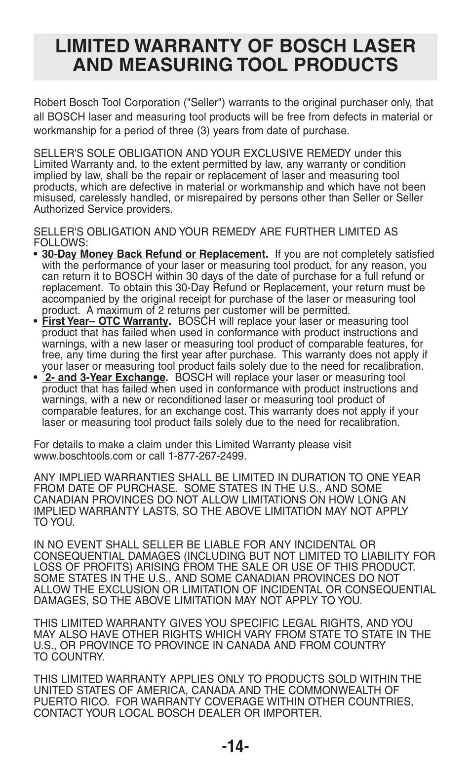 Bosch GPLL5 User Manual | Page 14 / 36