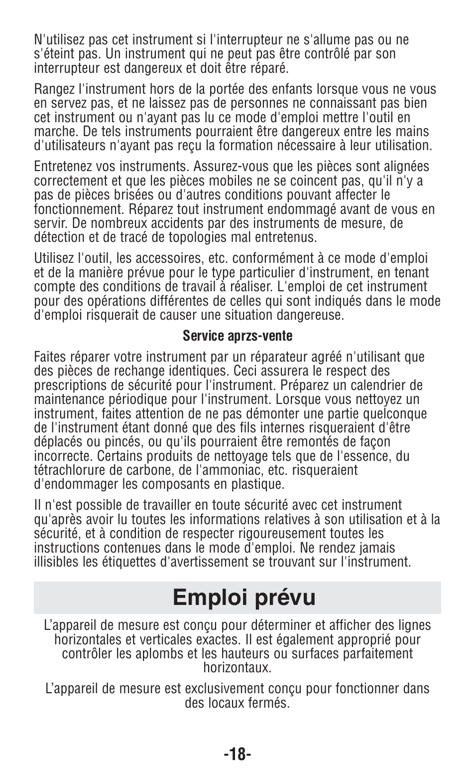 Emploi prévu | Bosch GPLL5 User Manual | Page 18 / 36