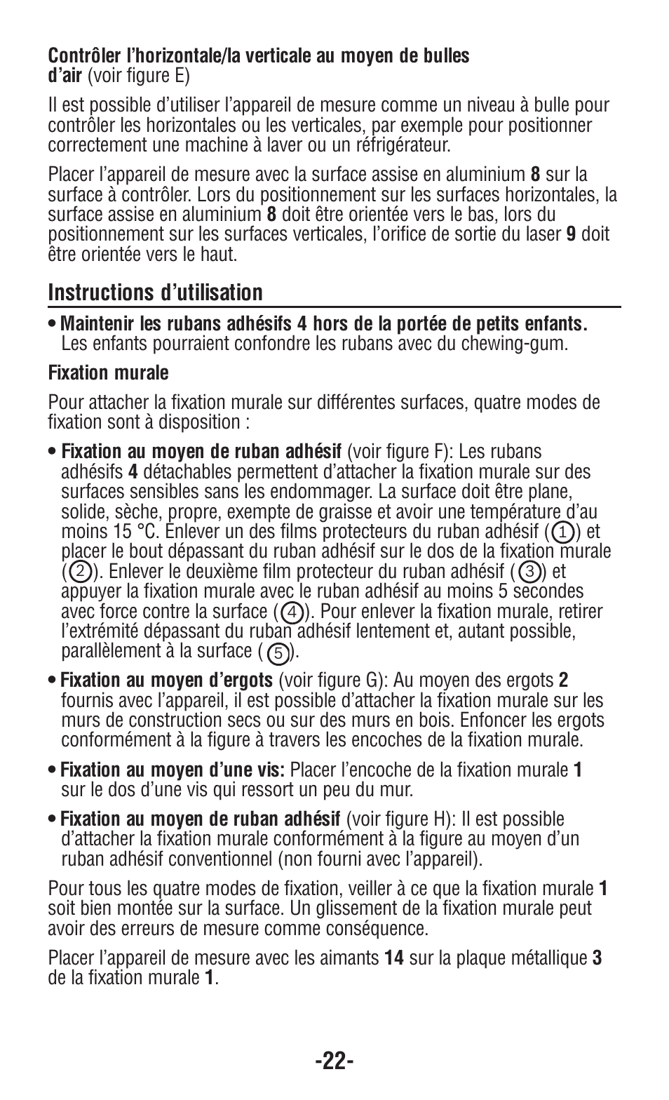 Instructions d’utilisation | Bosch GPLL5 User Manual | Page 22 / 36