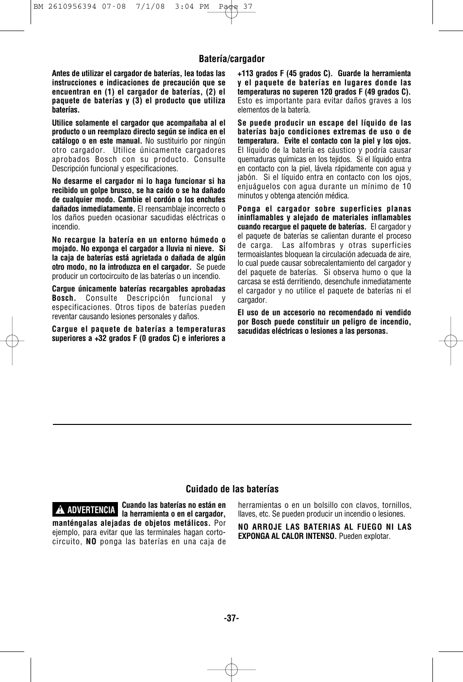 Bosch 17618 User Manual | Page 37 / 52