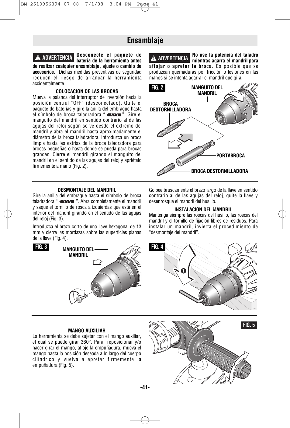 Ensamblaje | Bosch 17618 User Manual | Page 41 / 52