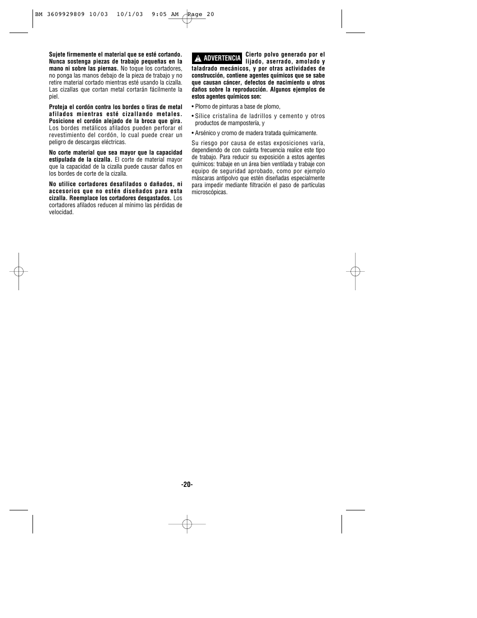 Bosch 1500C User Manual | Page 20 / 28