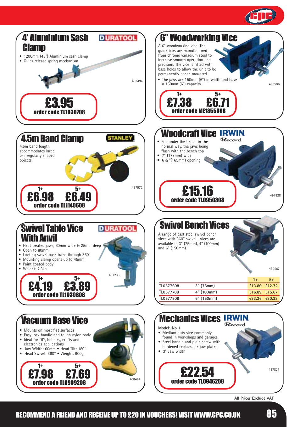 5m band clamp swivel table vice with anvil, Vacuum base vice, Woodcraft vice | Swivel bench vices, Mechanics vices, 6