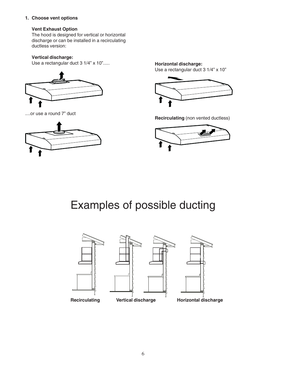 Examples of possible ducting | Bosch DUH User Manual | Page 6 / 32