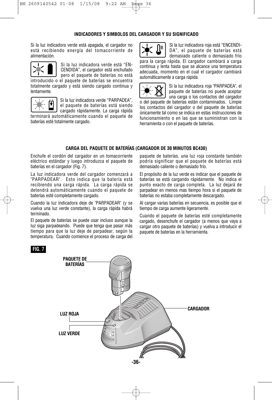 Bosch PS20 User Manual | Page 36 / 40
