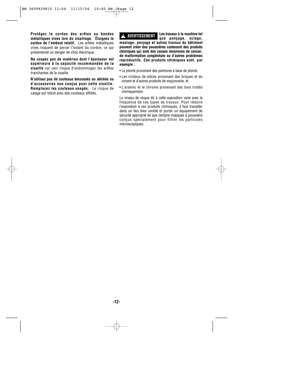 Bosch 1521 User Manual | Page 12 / 28