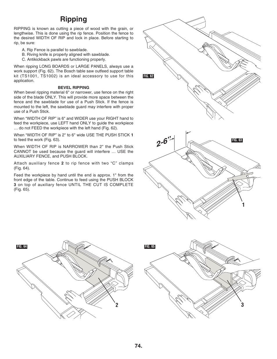 Ripping | Bosch 4100DG User Manual | Page 74 / 88