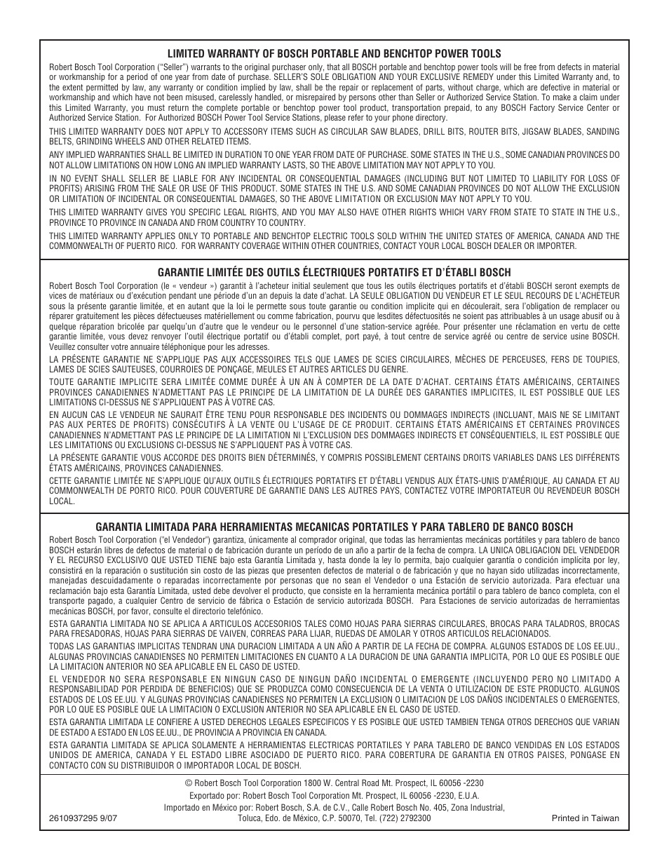 Bosch 4100DG User Manual | Page 88 / 88