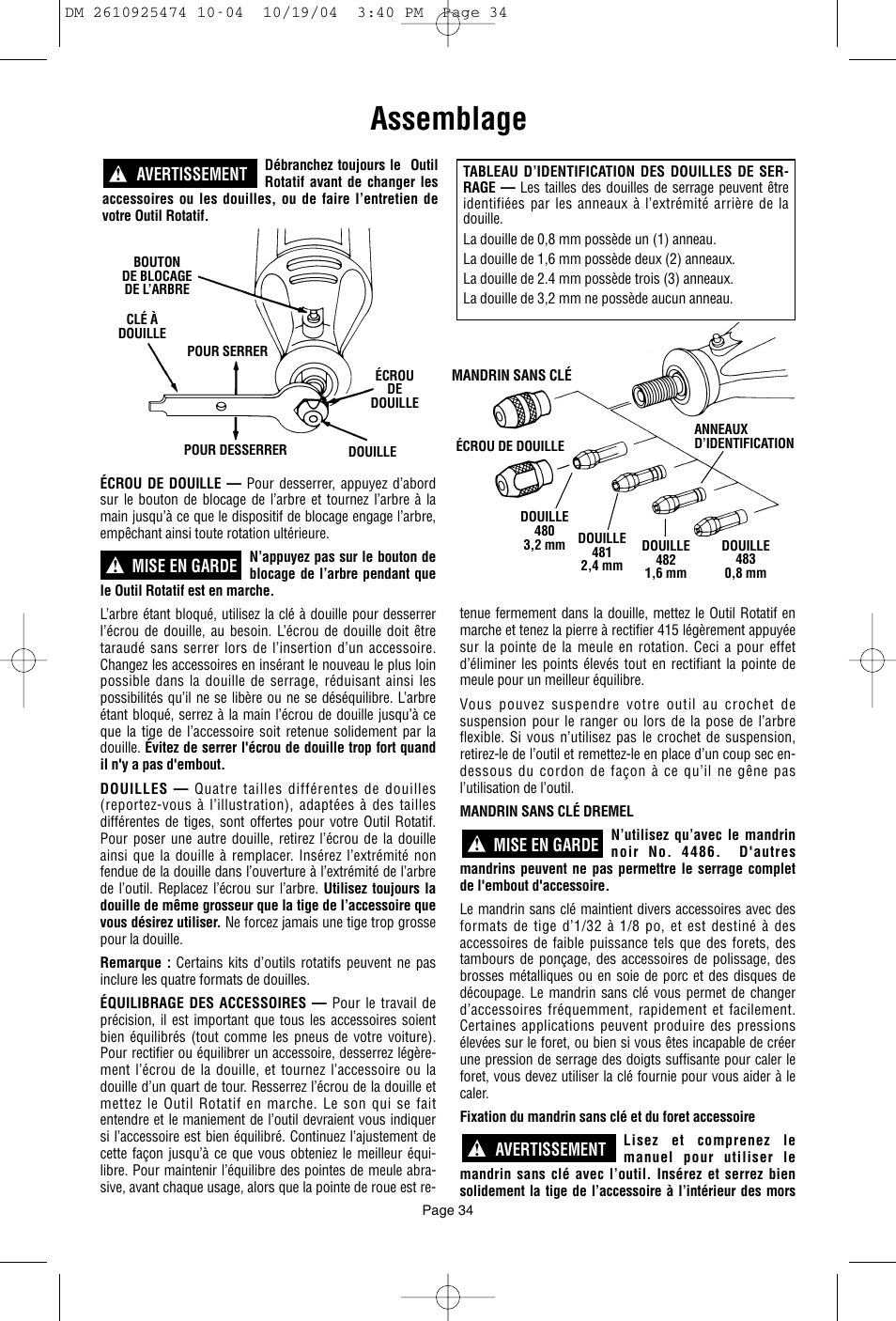 Assemblage | Bosch 275T6 User Manual | Page 34 / 92