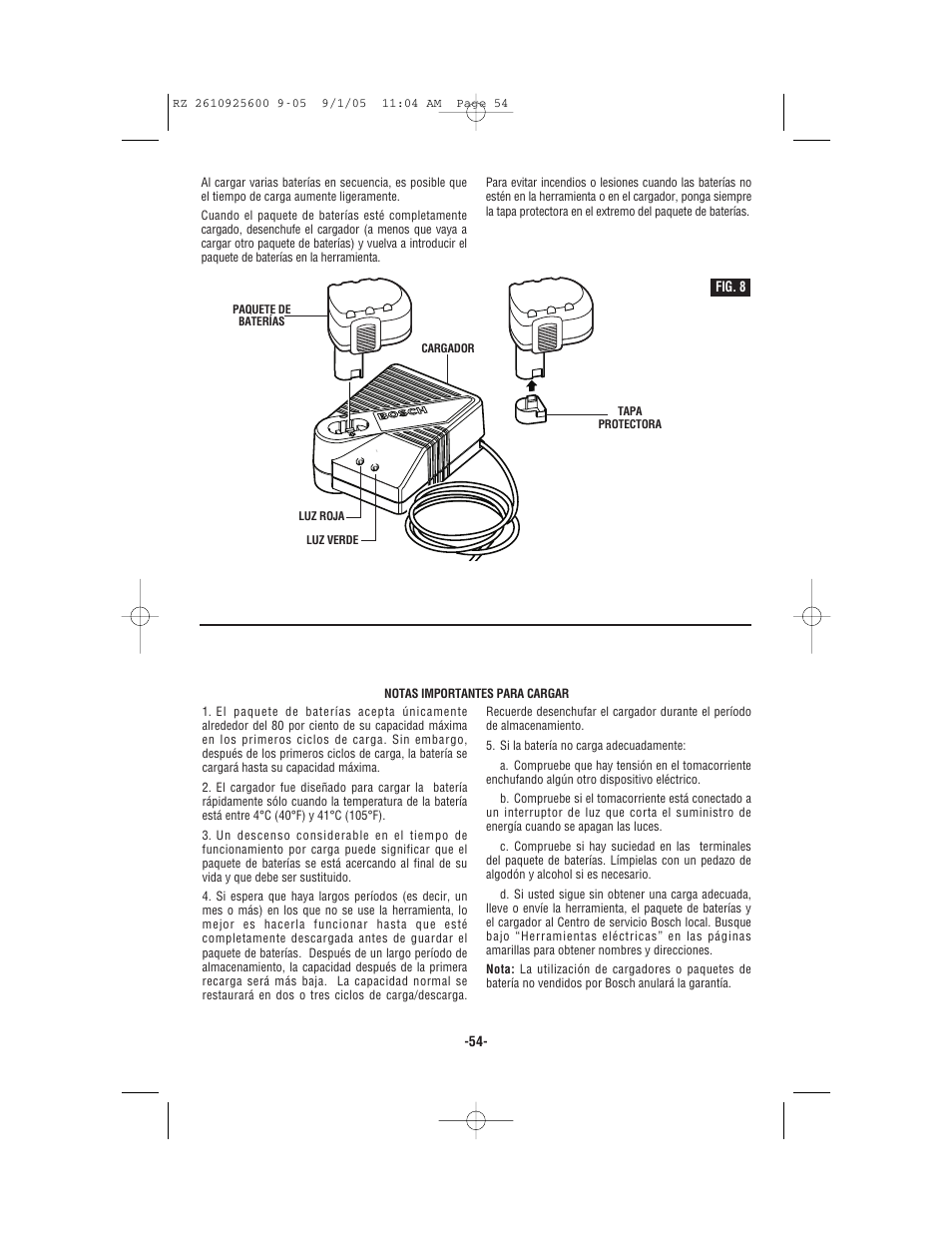 Bosch ROTOZIP RZ18V User Manual | Page 54 / 64