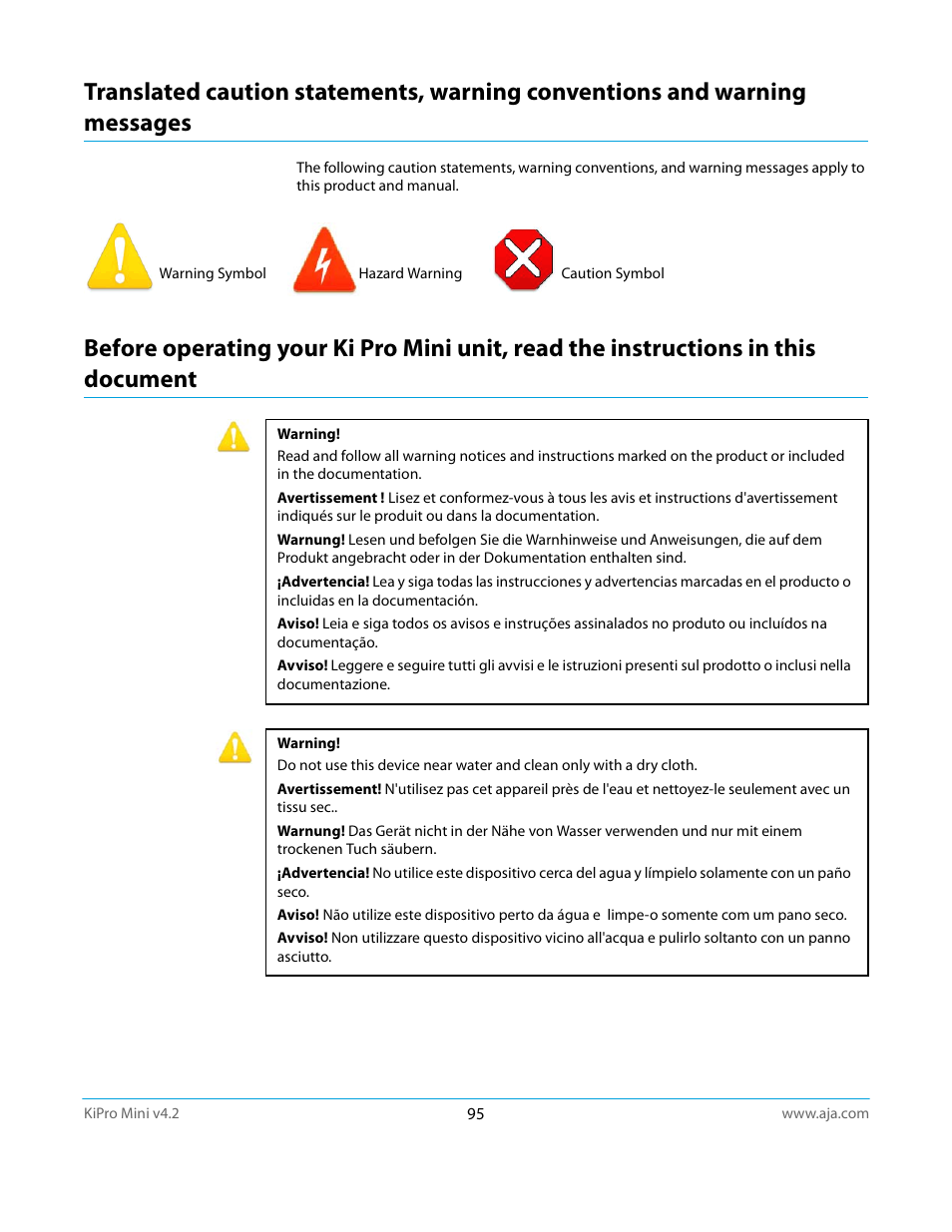 AJA Ki Pro Mini User Manual | Page 95 / 106