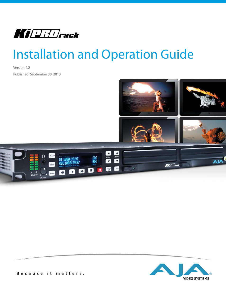 AJA Ki Pro Rack User Manual | 111 pages