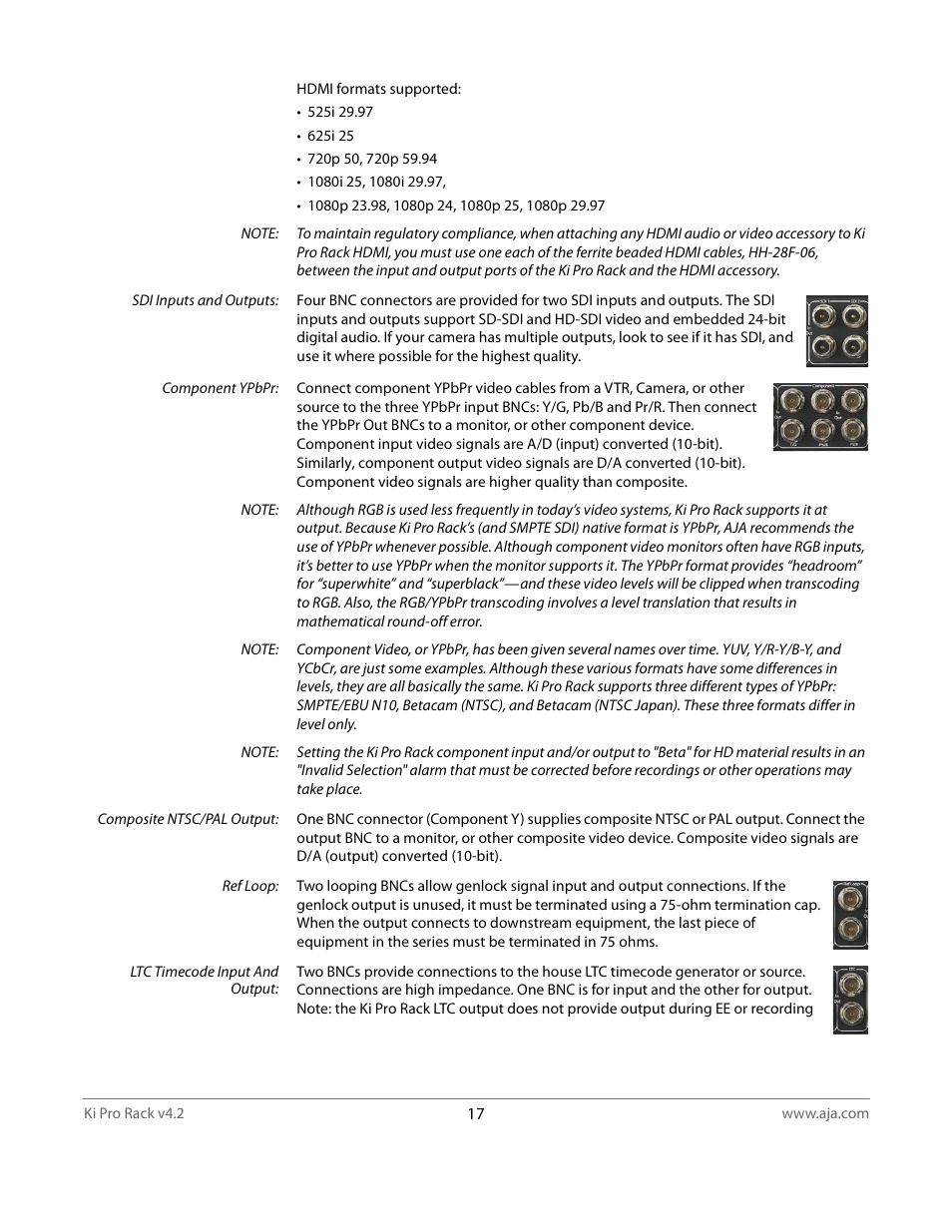 AJA Ki Pro Rack User Manual | Page 17 / 111