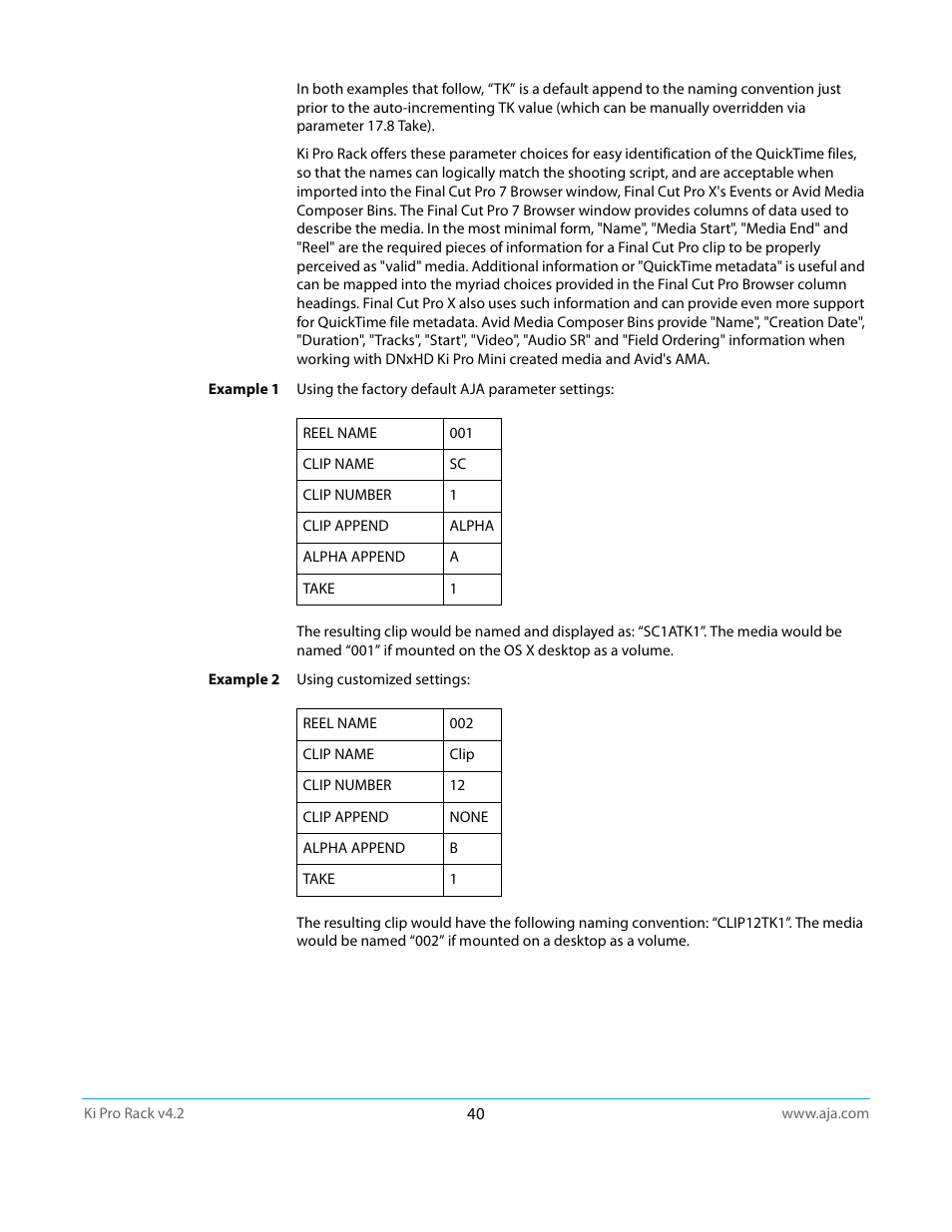 AJA Ki Pro Rack User Manual | Page 40 / 111