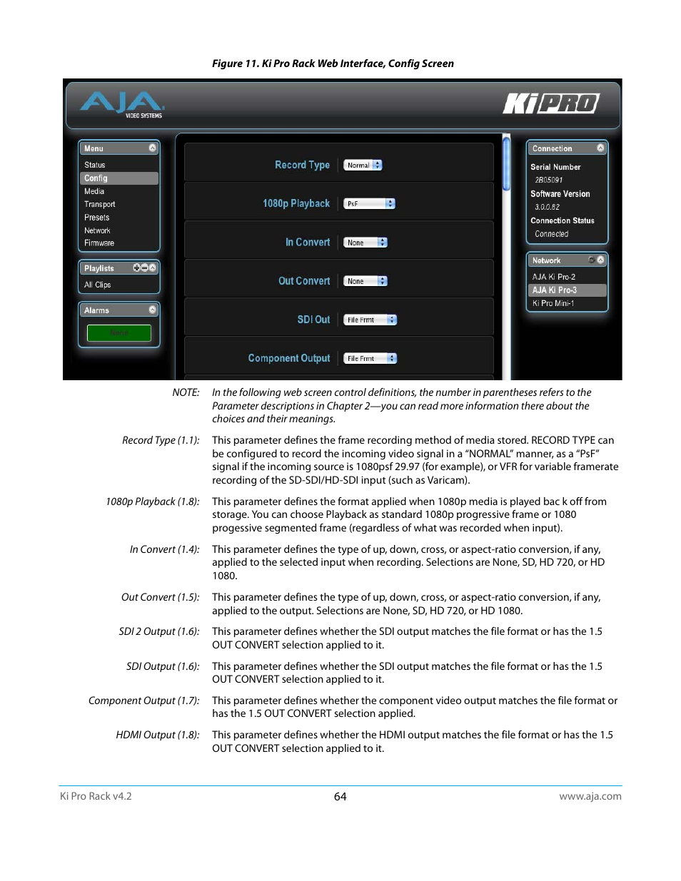 AJA Ki Pro Rack User Manual | Page 64 / 111