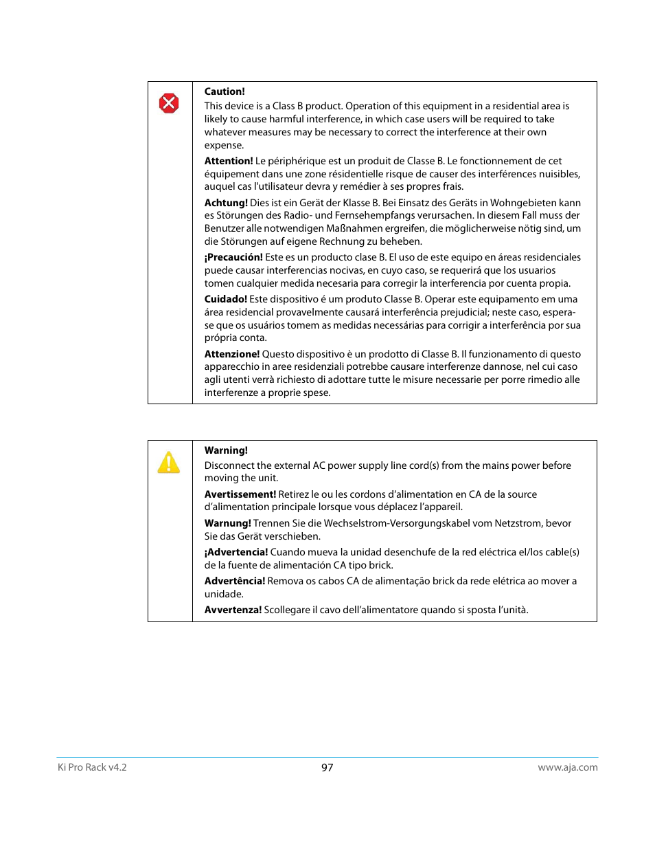 AJA Ki Pro Rack User Manual | Page 97 / 111