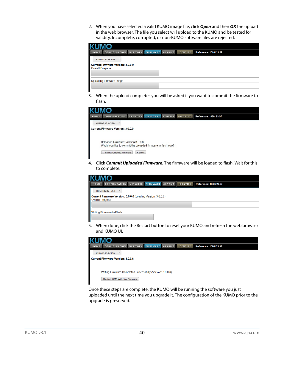 AJA KUMO CP User Manual | Page 40 / 66
