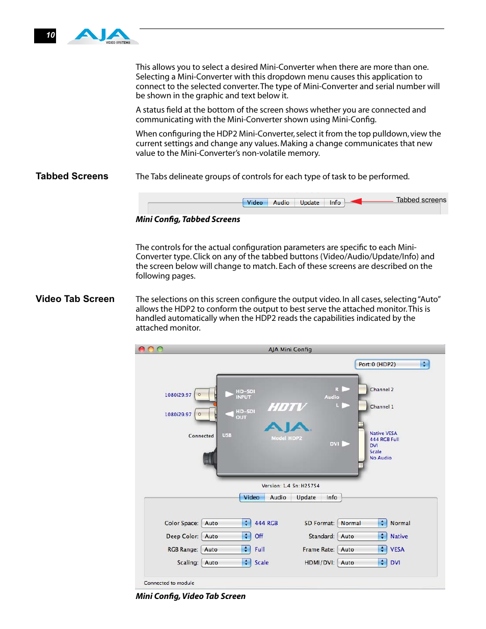 AJA HDP2 User Manual | Page 10 / 20