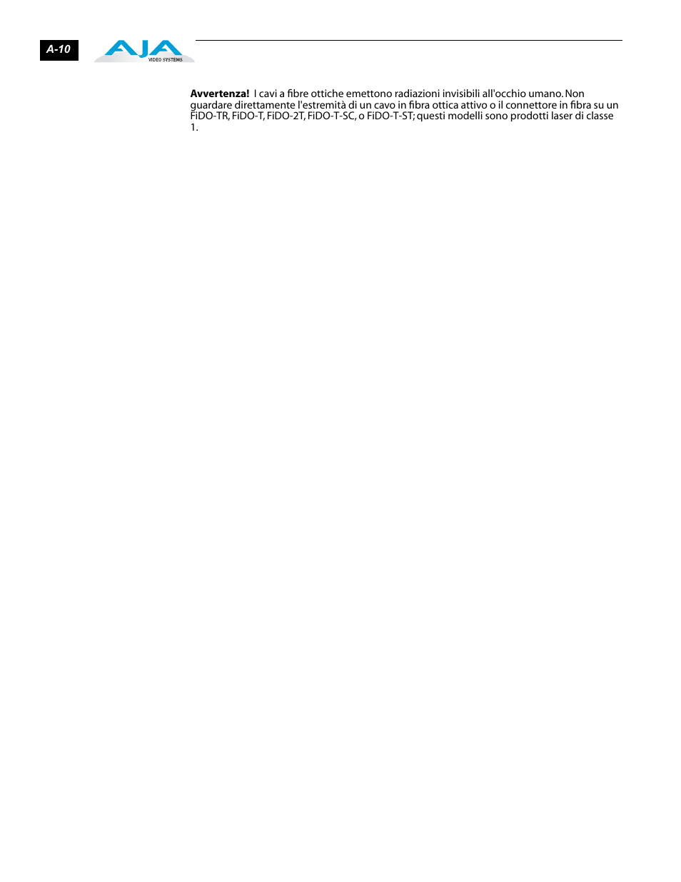 AJA FiDO User Manual | Page 18 / 18