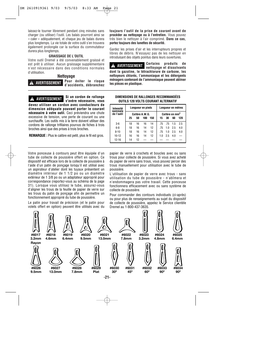 Nettoyage | Bosch 6000 User Manual | Page 21 / 35