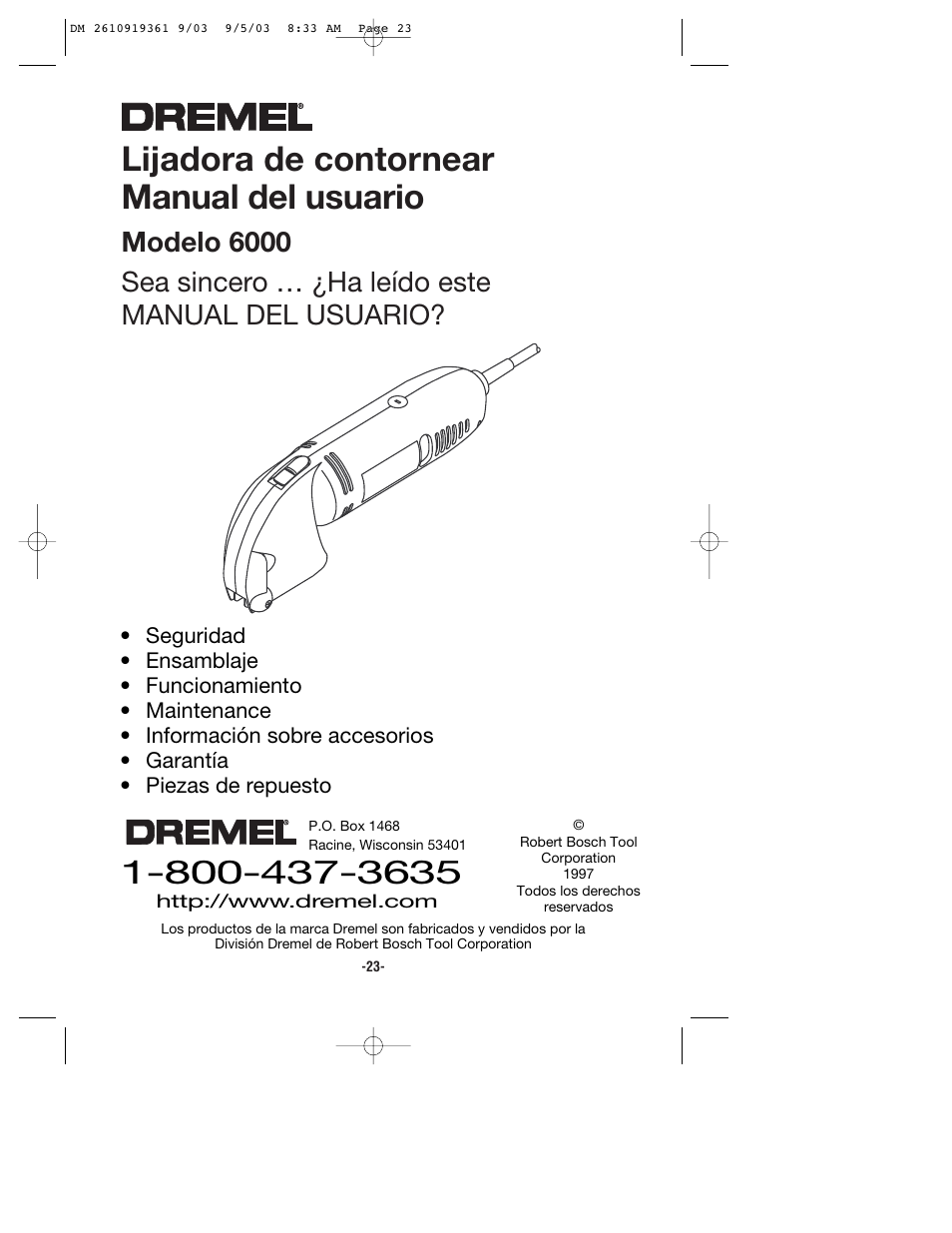 Lijadora de contornear manual del usuario | Bosch 6000 User Manual | Page 23 / 35
