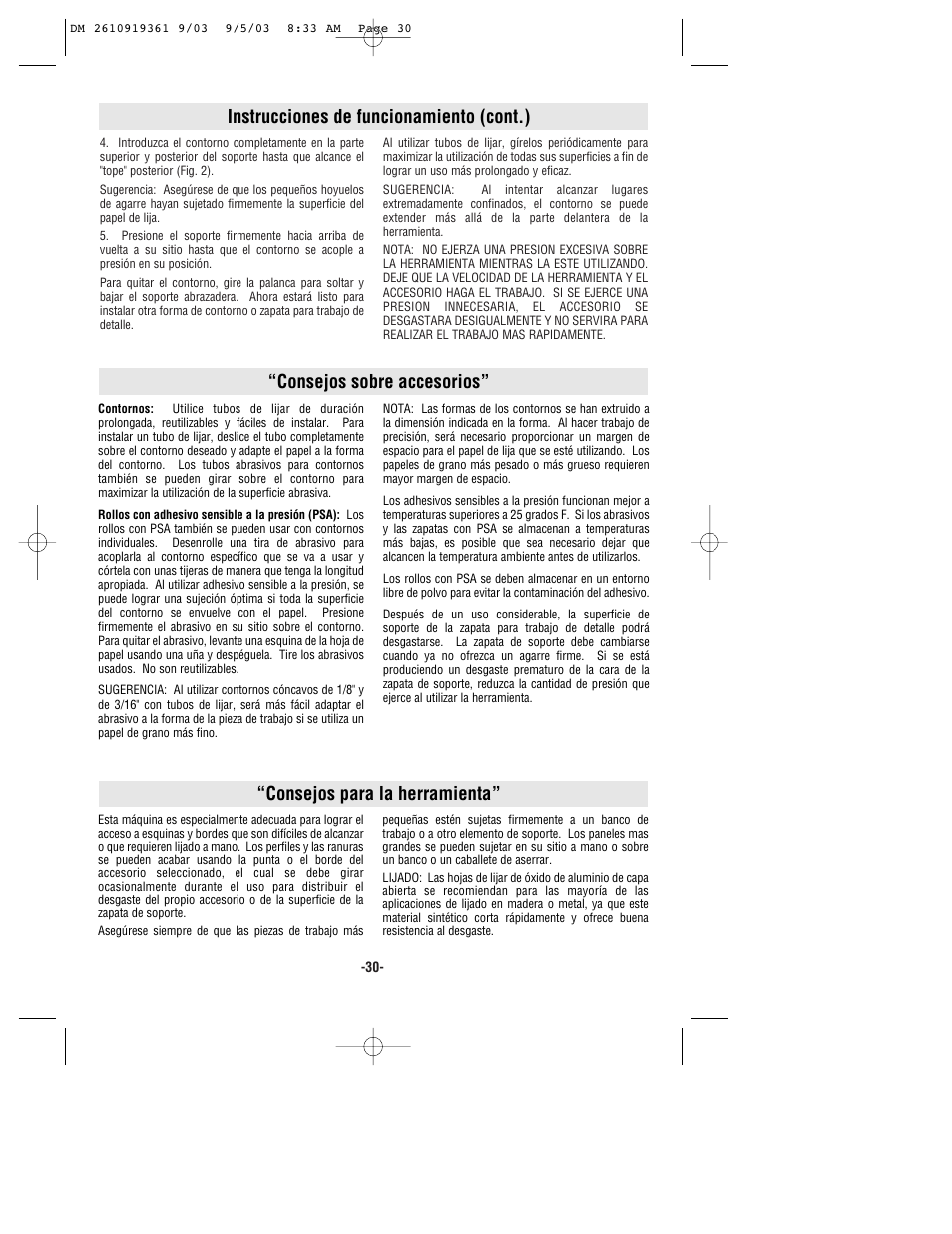 Instrucciones de funcionamiento (cont.) | Bosch 6000 User Manual | Page 30 / 35