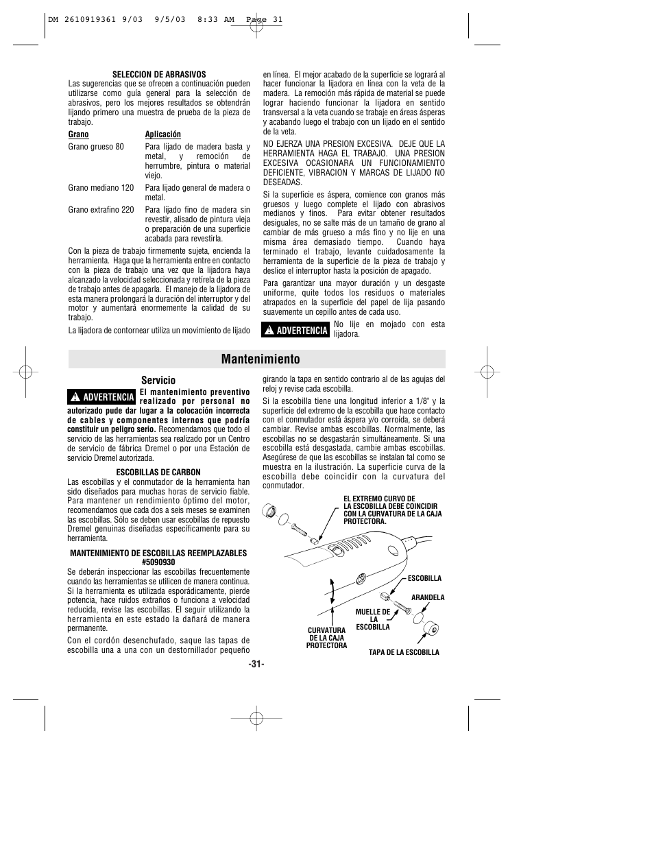 Mantenimiento | Bosch 6000 User Manual | Page 31 / 35