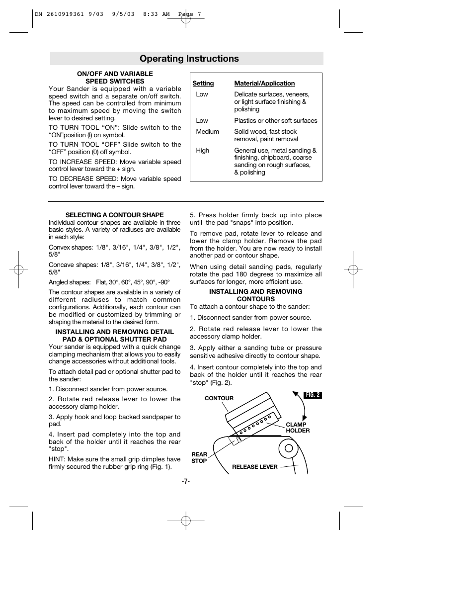 Operating instructions | Bosch 6000 User Manual | Page 7 / 35