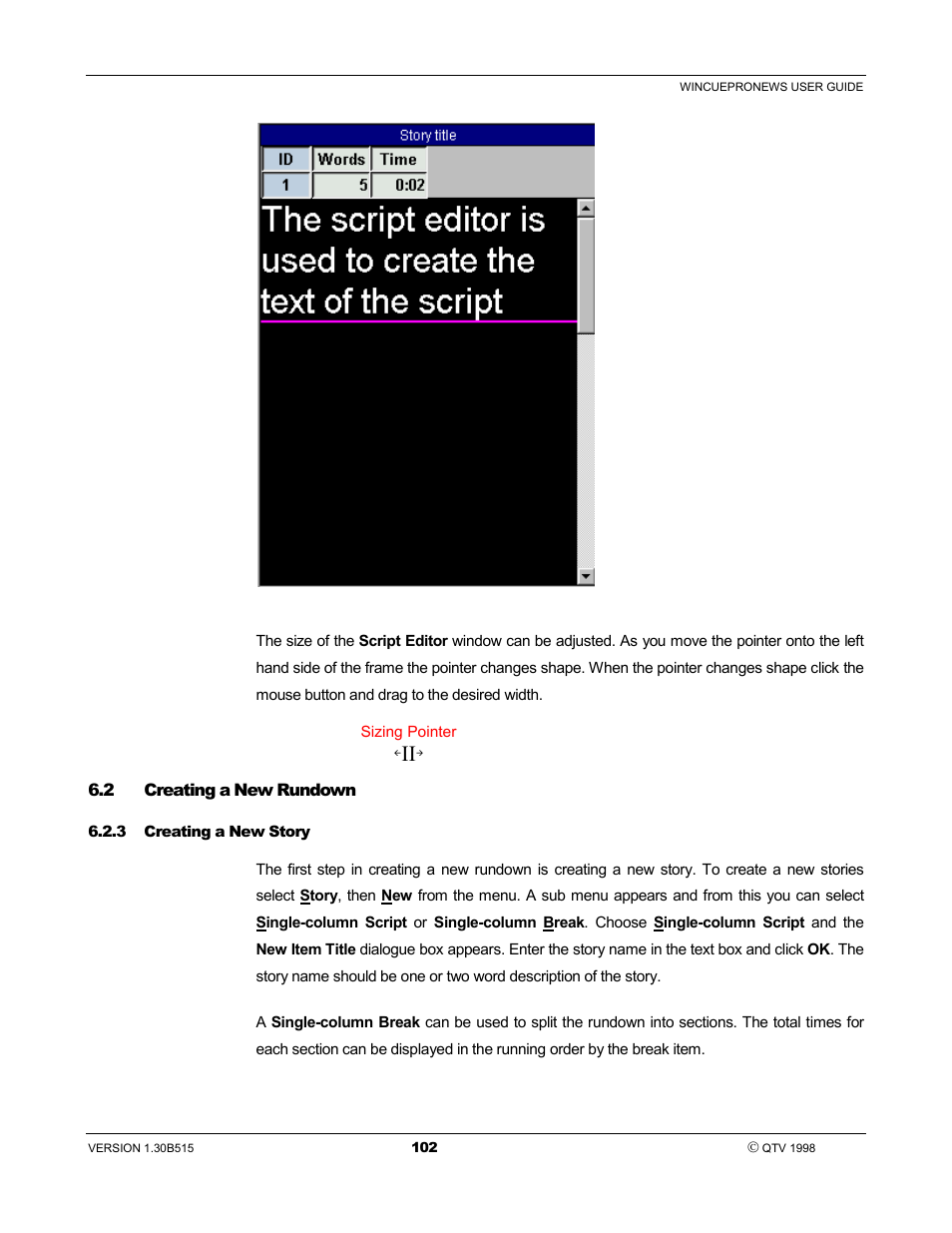 Autocue WinCue Pro News User Manual | Page 102 / 135