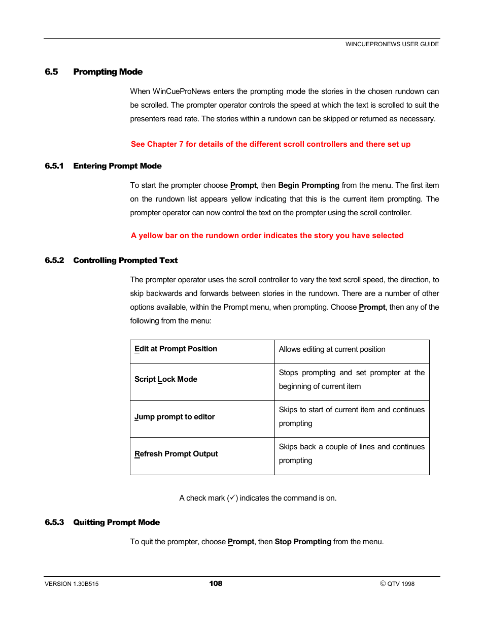 Autocue WinCue Pro News User Manual | Page 108 / 135