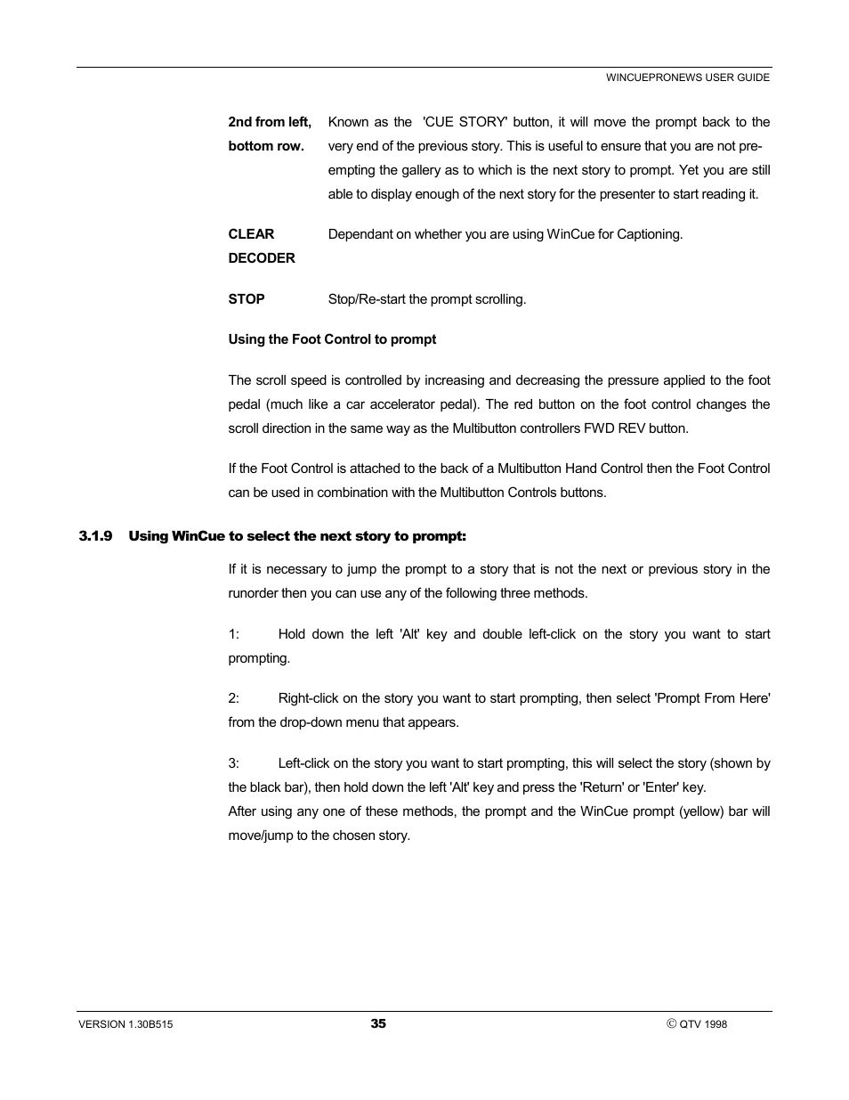 Autocue WinCue Pro News User Manual | Page 35 / 135