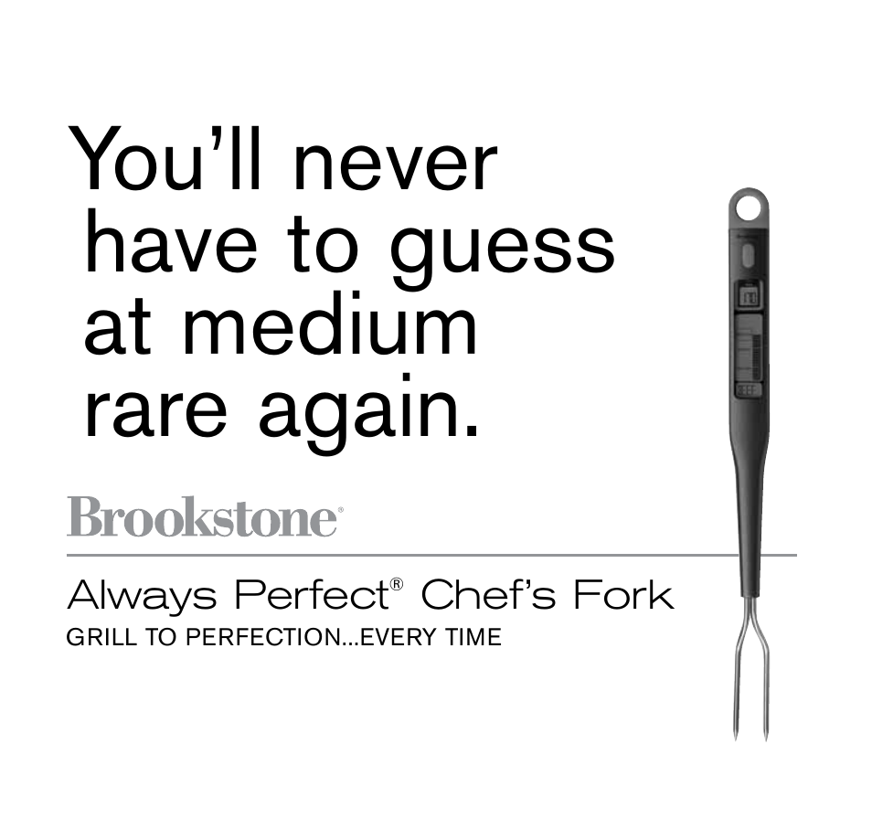 Brookstone Always Perfect Chefs Fork 798333 User Manual | 11 pages