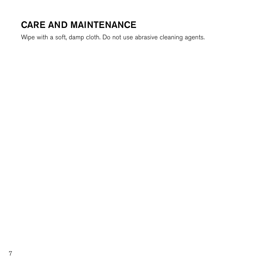 Care and maintenance | Brookstone Always Perfect Chefs Fork 798333 User Manual | Page 8 / 11